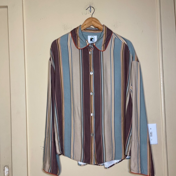 Sleeper Multicolor Striped Button-Up Top - Picture 1 of 7